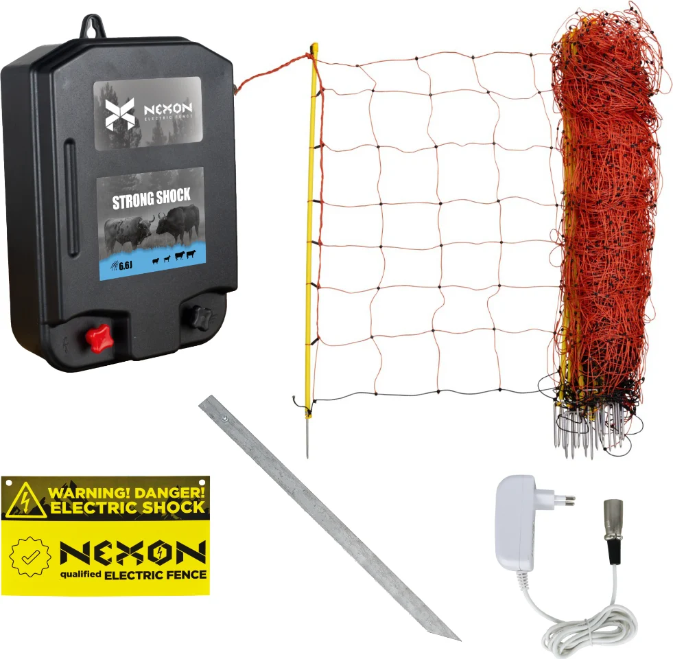 Villanypásztor csomag NEXON StrongShock 6.6J, Háló 50 m