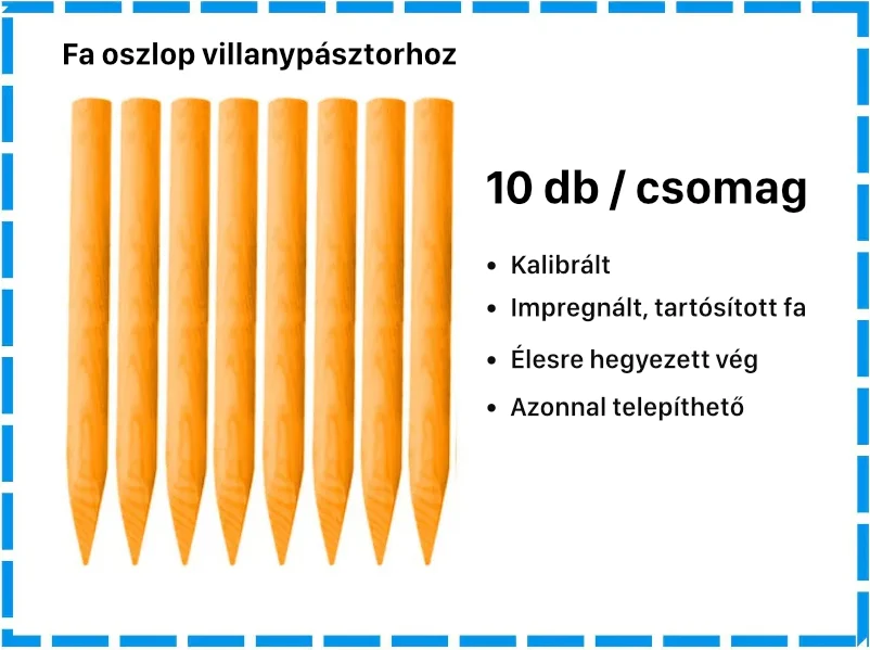 NEXON faoszlopok villanypásztorhoz 10db