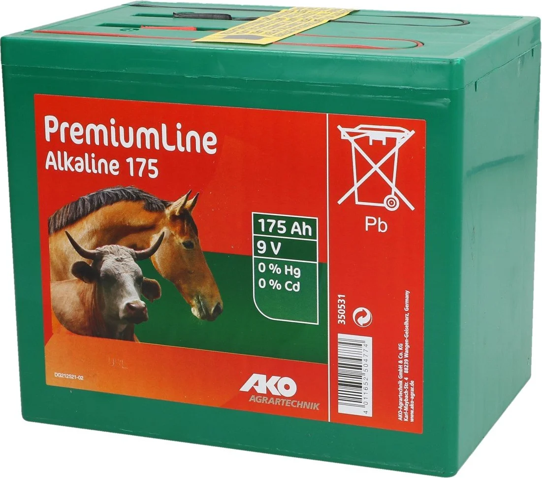 9V 175Ah száraz akkumulátor elektromos kerítéshez Alkaline