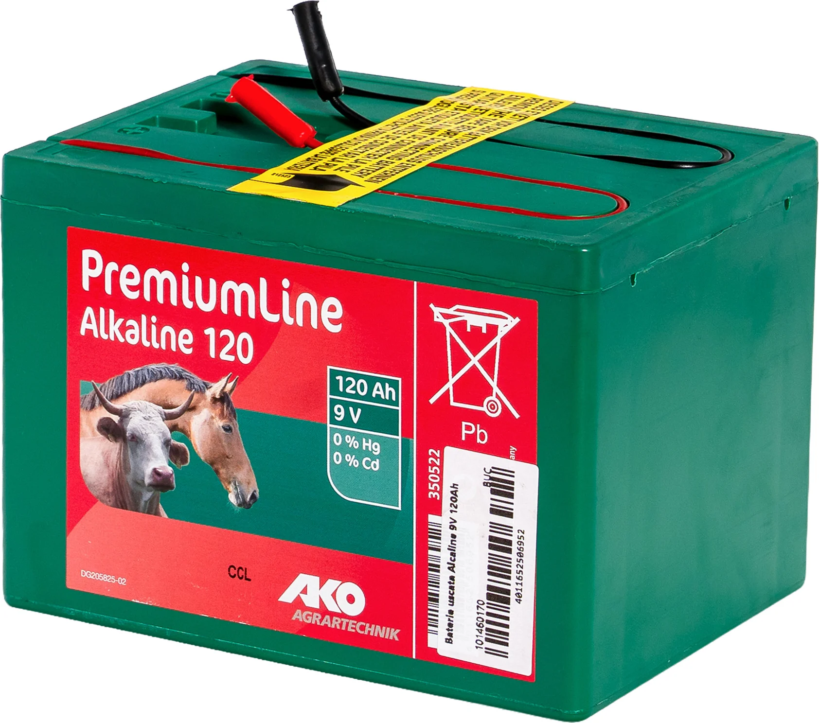 9V 120Ah száraz akkumulátor elektromos kerítéshez Alkaline