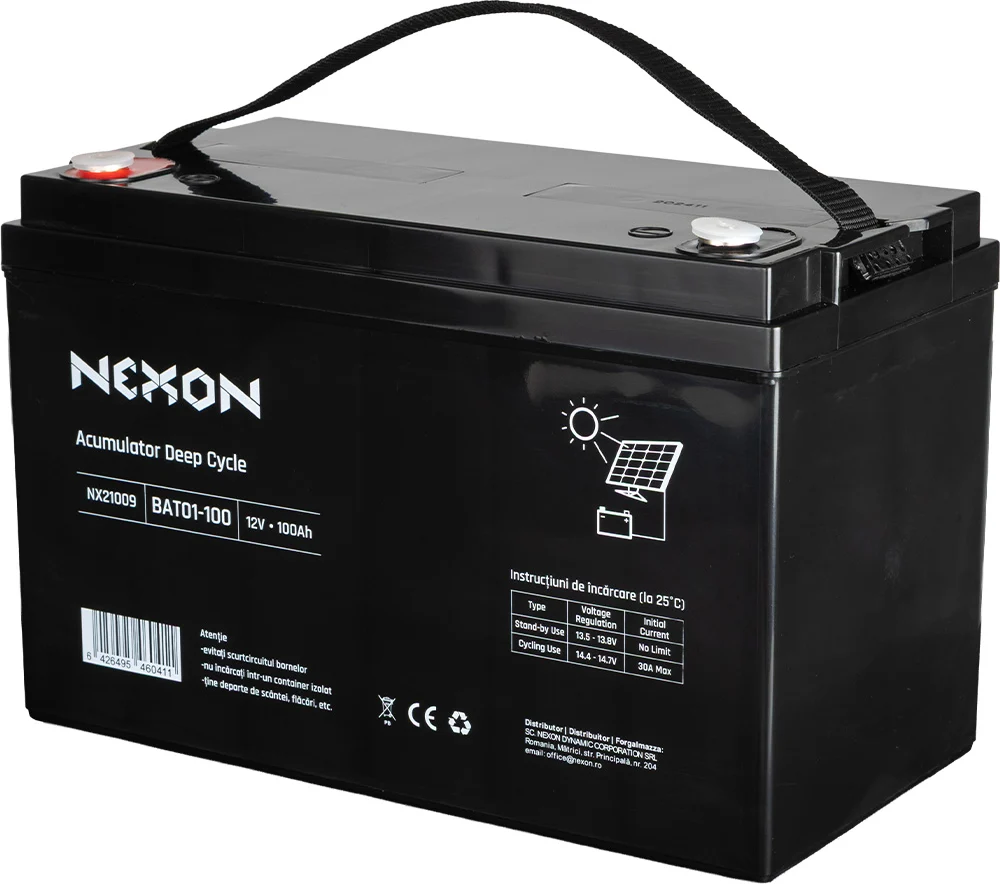 NEXON 12V 100Ah ólom-savas akkumulátor villanypásztorhoz