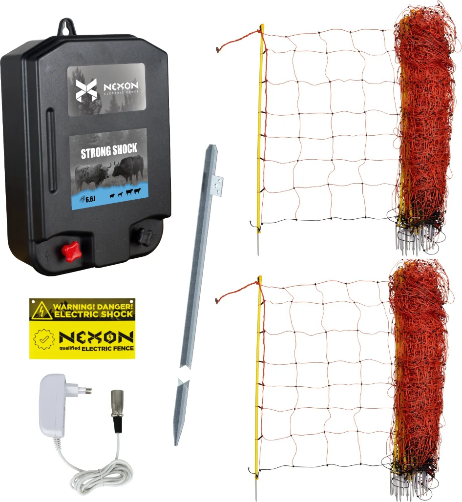 Villanypásztor csomag NEXON StrongShock 6.6J, Háló 100 m