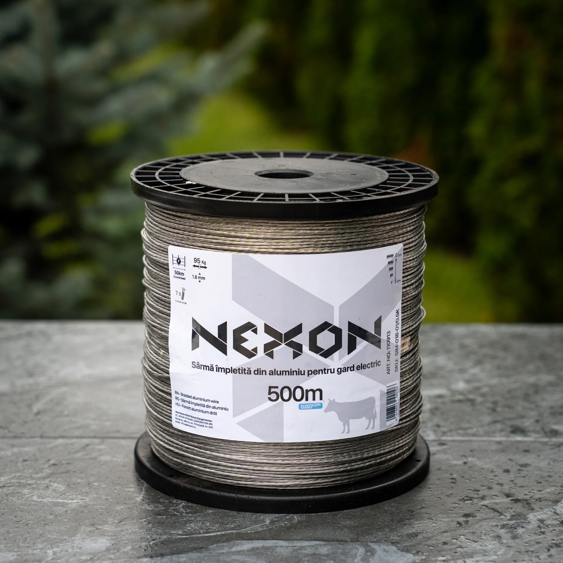Fonott alumínium villanypásztor drót – NEXON 500m Ø1.8mm 7 fémszál