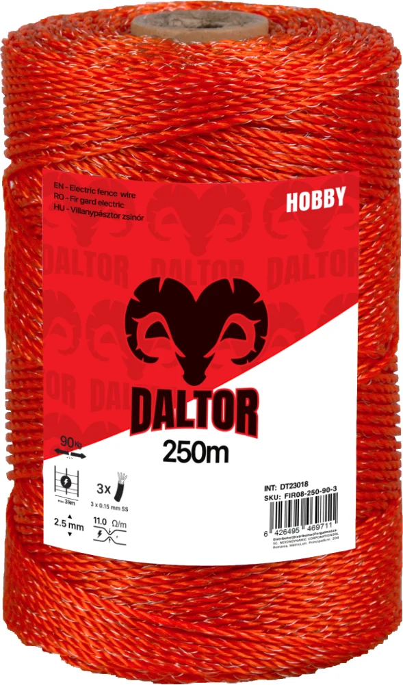 DALTOR HOBBY zsinór 250m 3-fémszálas 90kg