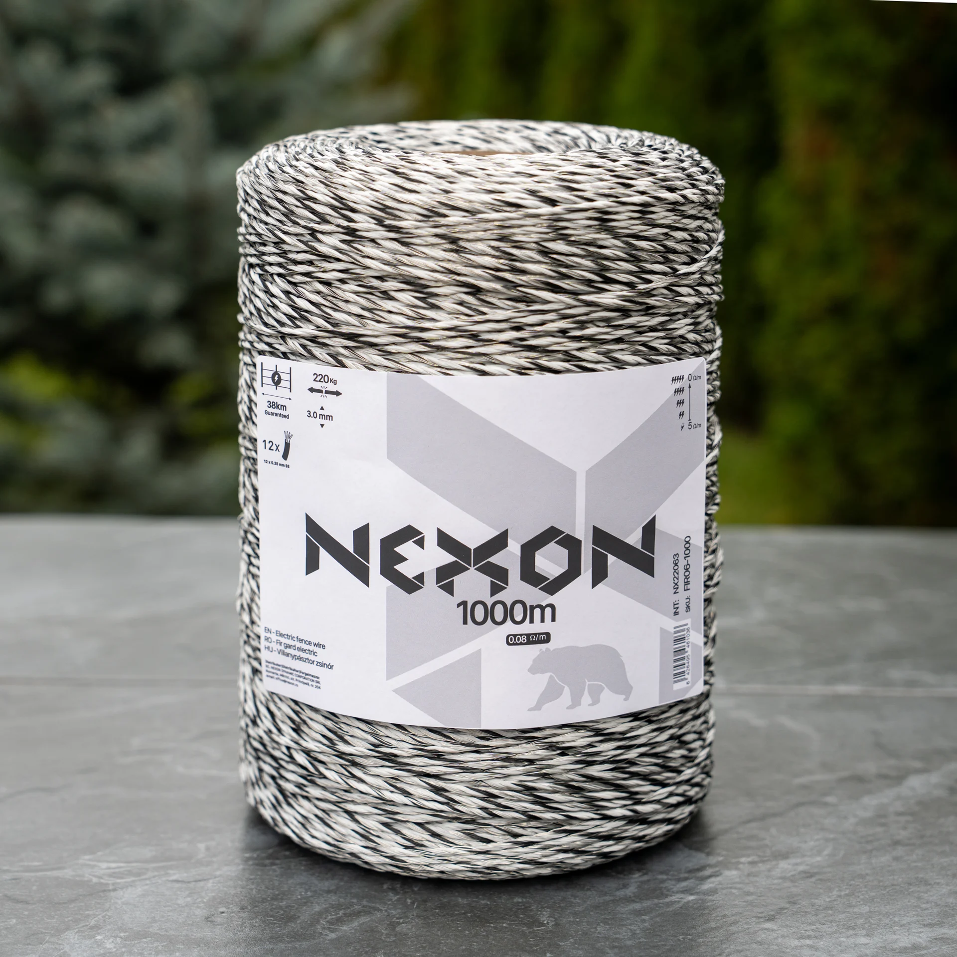 NEXON W12 INDUSTRIAL 1000 m 12 fémszál 220 kg villanypásztor zsinór