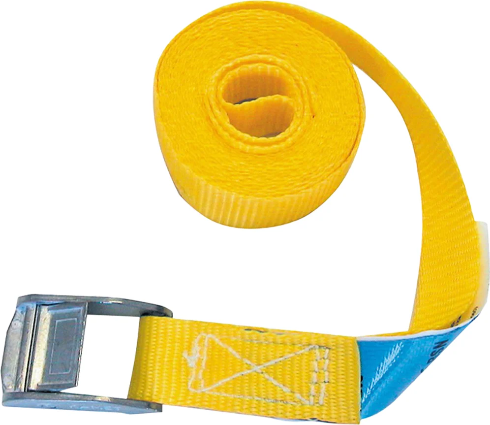 Rögzítő heveder csattal 5 m / 25 mm – 400 kg teherbírás, sárga
