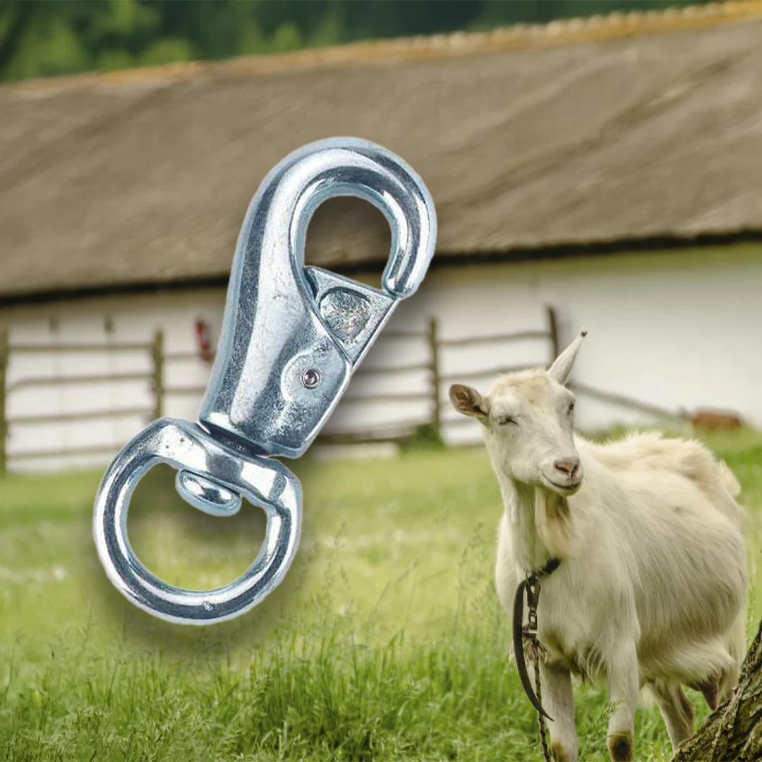 Karabiner kerek gyűrűvel lánchoz